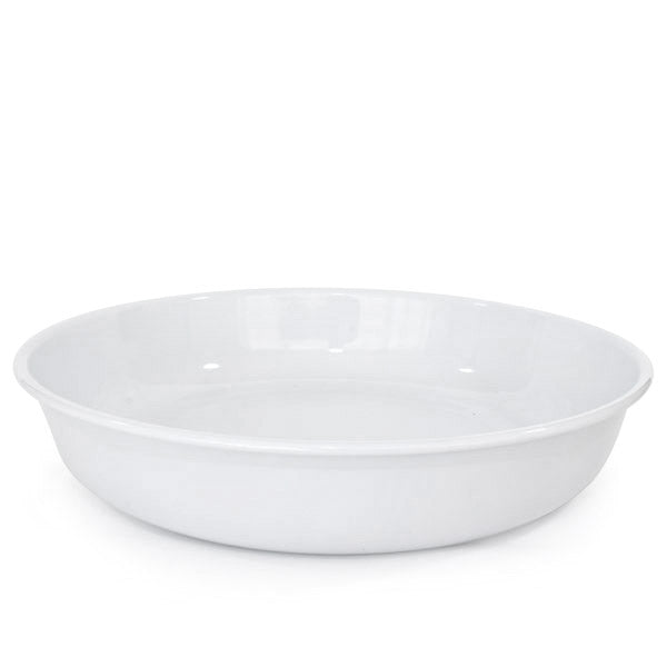 Dishy Enamel Round Tray | 30cm White
