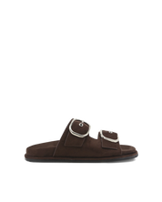 Billini Rebeca Slide | Dark Cacao Suede Slide