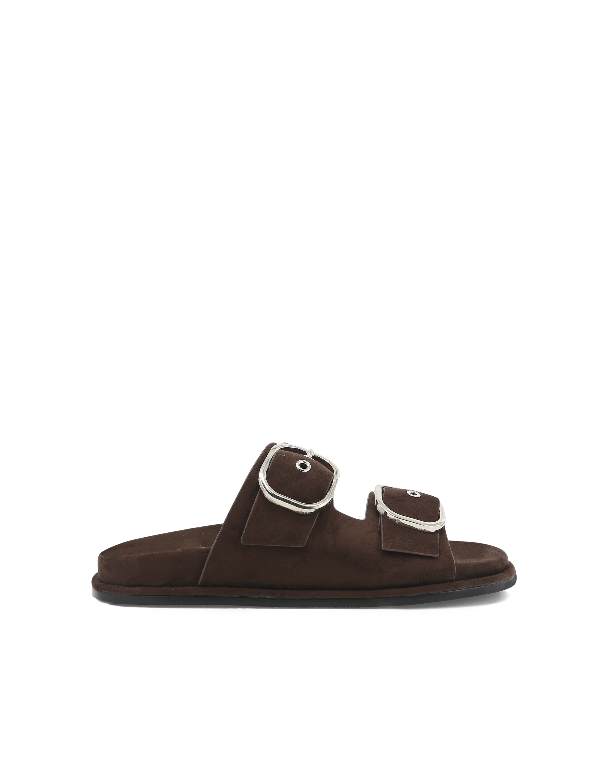 Billini Rebeca Slide | Dark Cacao Suede Slide