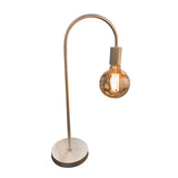Le Forge Industrial Curve Table Lamp - Matte Silver