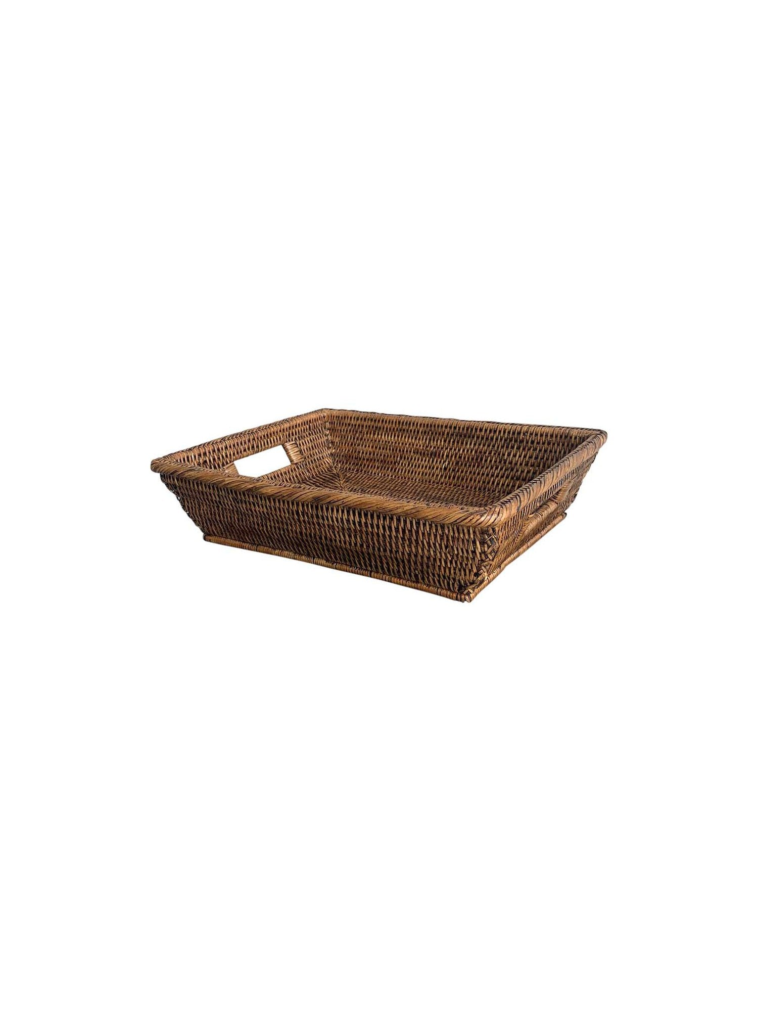 Le Monde Rattan In Out Tray With Handgrips