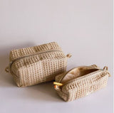 Akiiko Grod Waffle Block Pouch | Wheat