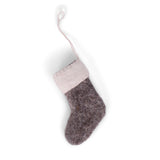 Gry & Sif Stocking Mini Felted Decoration | Grey