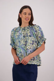 Briarwood Teddy Top | Blue Paisley