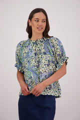 Briarwood Teddy Top | Blue Paisley