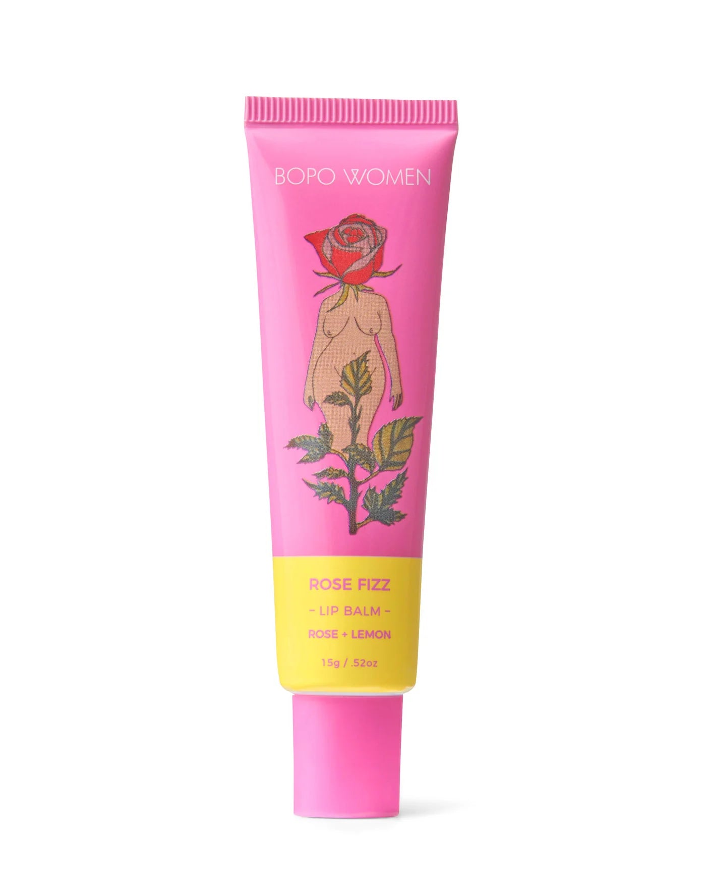 Bopo Women Rose Fizz Lip Balm | Rose & Lemon