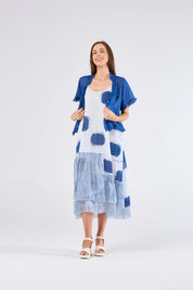 Au Hasard D'un Voyage Frill Seeker Short Cardi | Blue