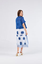 Au Hasard D'un Voyage Frill Seeker Short Cardi | Blue