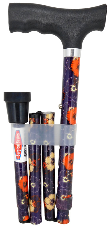 Foldable Walking Stick | Hibiscus