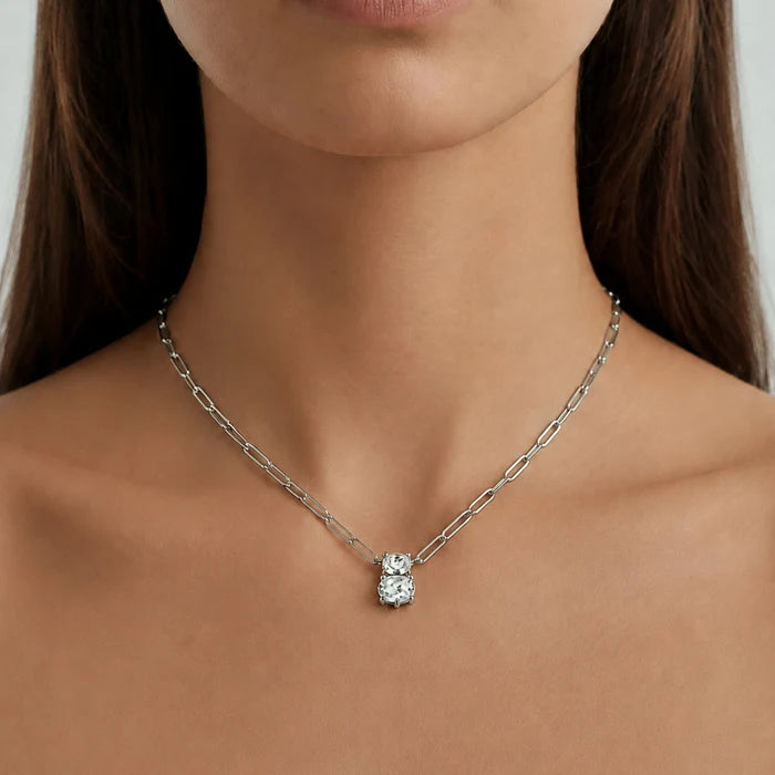 Dyrberg Kern Serafine Necklace | Silver Crystal