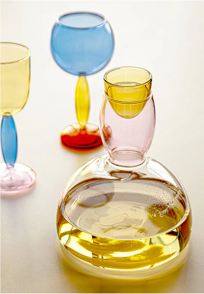 Clancy Glass Carafe 1500ml | Pink