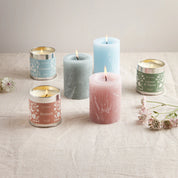 St Eval Summer Folk 3"x4" Scented Pillar | Geranium