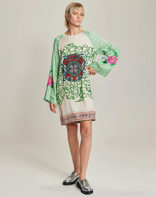 Me 369 Alani Shipibo Neck Mini Dress