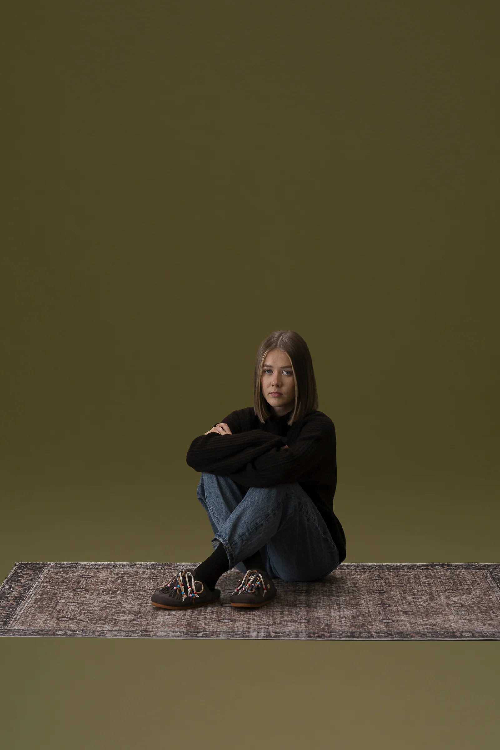 ASFVLT Flair Slide Mule | Choco Fringe