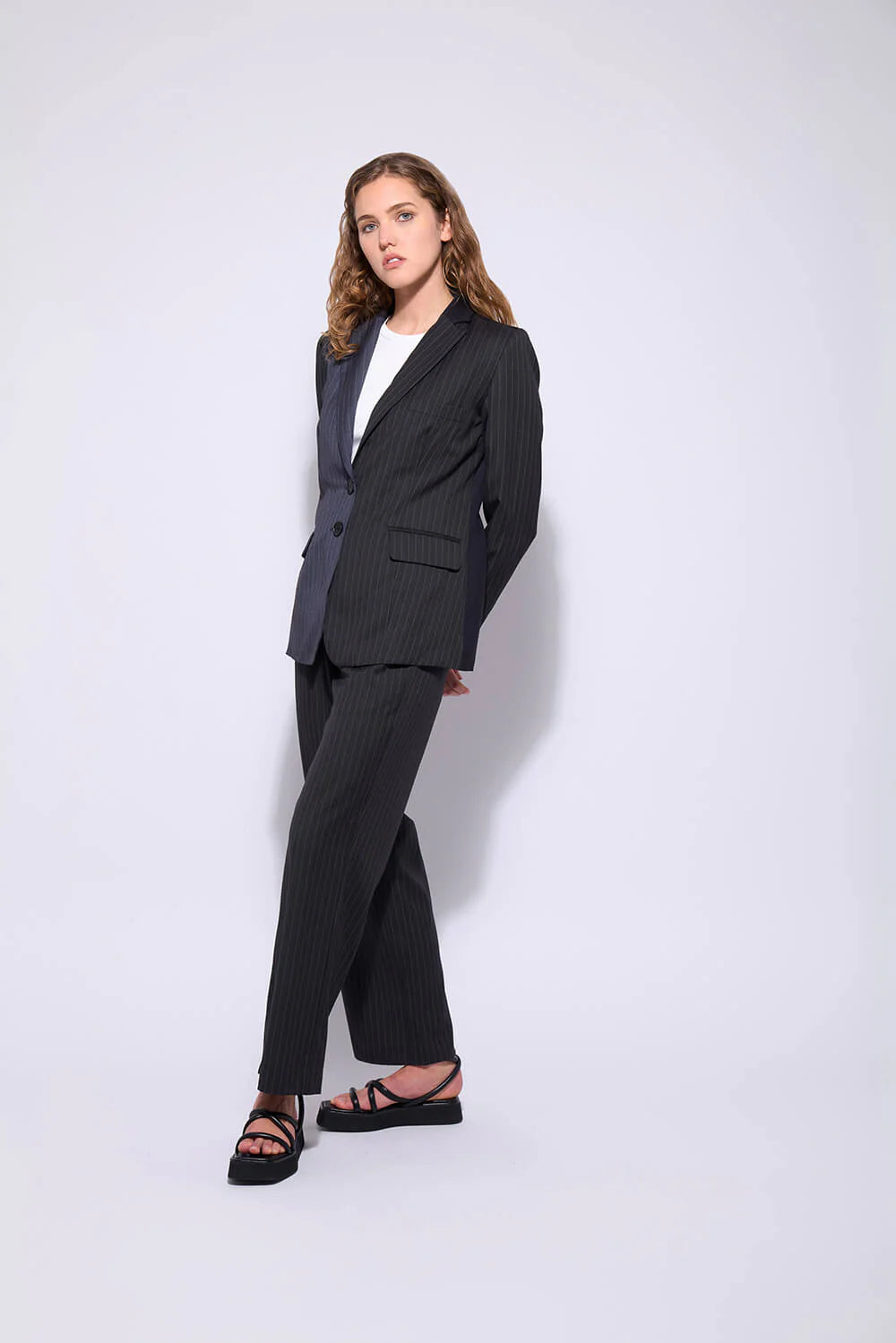 Neris Hepburn Pant | Ebony Stripe