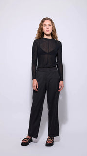 Neris Hepburn Pant | Ebony Stripe