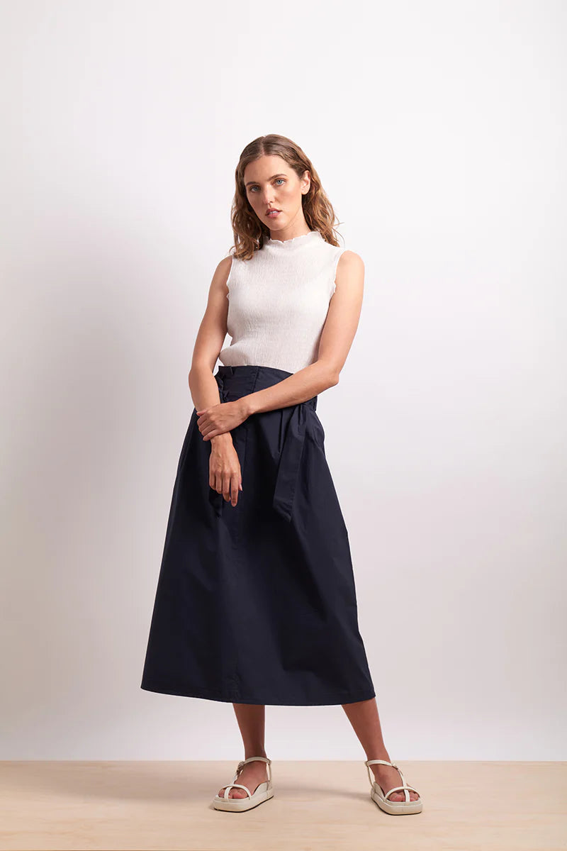 Neris The Crush Shell Top | White