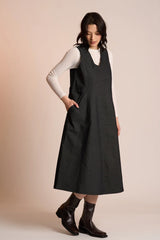 Neris Lennox Pinafore | Granite
