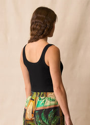 Neris Noah Square Neck Tank | Black
