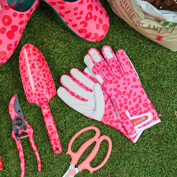 Sprout Goatskin Gloves | Cheetah Spot Pink