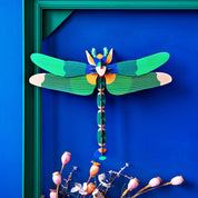 Studio Roof  Wall Art | Butterflies (A4) Green Dragonfly