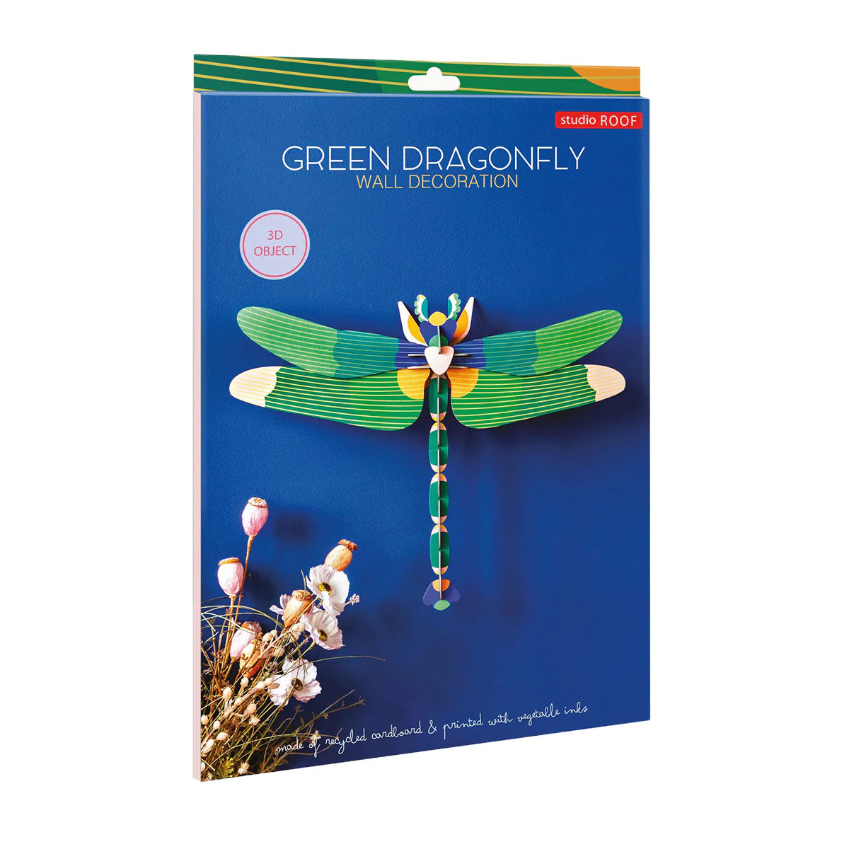 Studio Roof  Wall Art | Butterflies (A4) Green Dragonfly