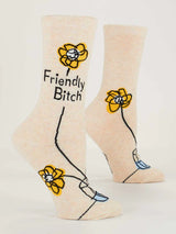 Blue Q Womens Crew Sock | Friendly Bitch