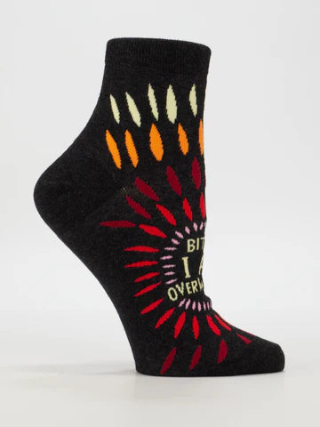 Blue Q Ankle Sock | Bitch I AM Overwhelmed