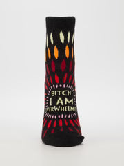 Blue Q Ankle Sock | Bitch I AM Overwhelmed