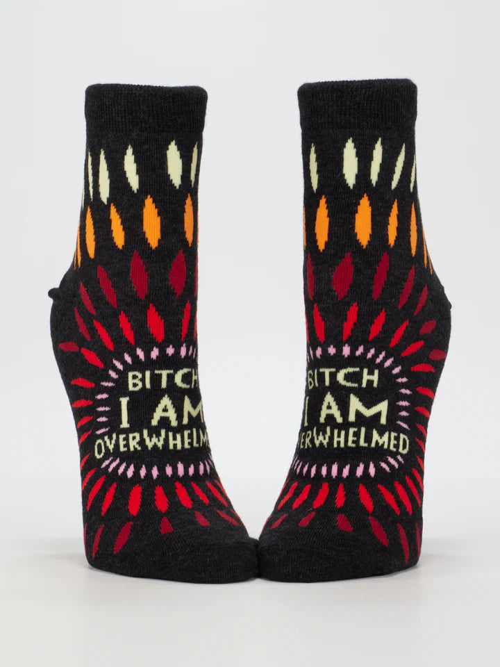 Blue Q Ankle Sock | Bitch I AM Overwhelmed