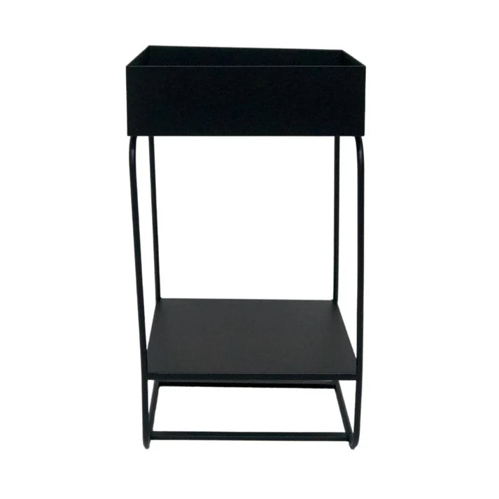 Saffron Inc Metal Planter Square | Black