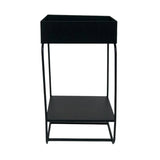 Saffron Inc Metal Planter Square | Black