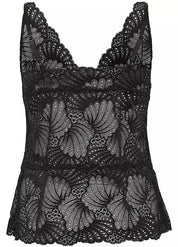 St Tropez Daisy Singlet Top | Black