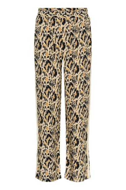 St Tropez Osina Pants | Tannin Blurry Animal Print