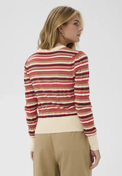 St Tropez Phillia Cardigan | Valiant Poppy Multi Stripe