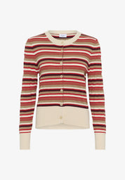 St Tropez Phillia Cardigan | Valiant Poppy Multi Stripe