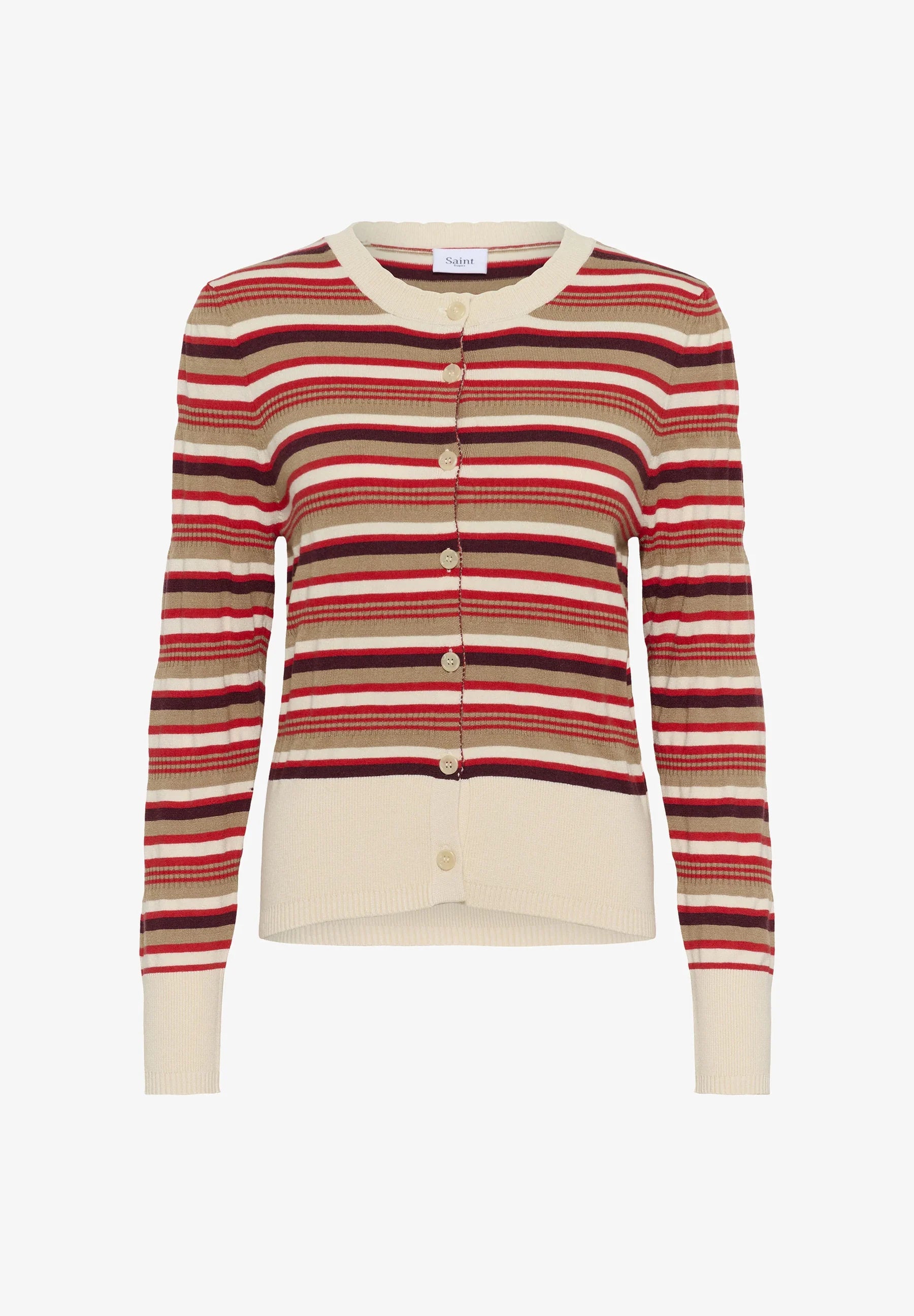 St Tropez Phillia Cardigan | Valiant Poppy Multi Stripe