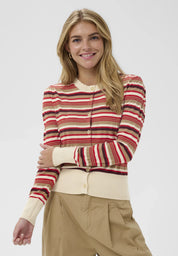 St Tropez Phillia Cardigan | Valiant Poppy Multi Stripe