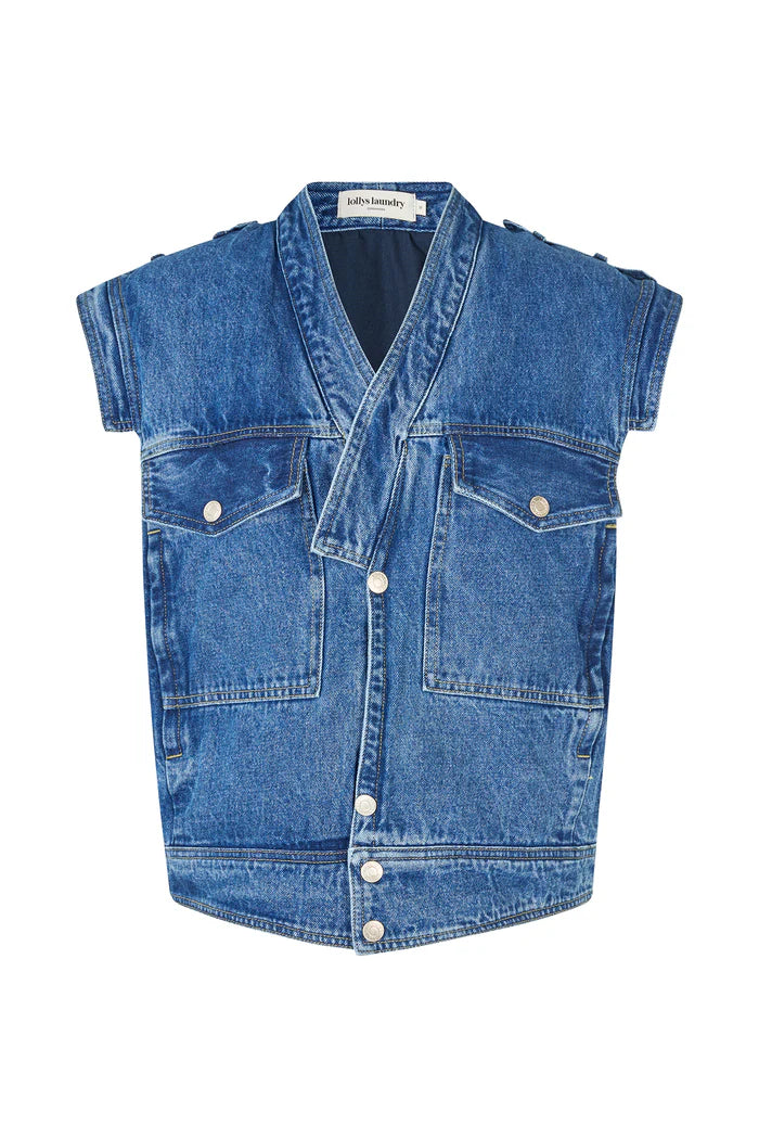 Lollys Laundry Sam Vest | Blue