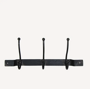 French Country Old Metal 3 Hook Bar | Wrought Iron