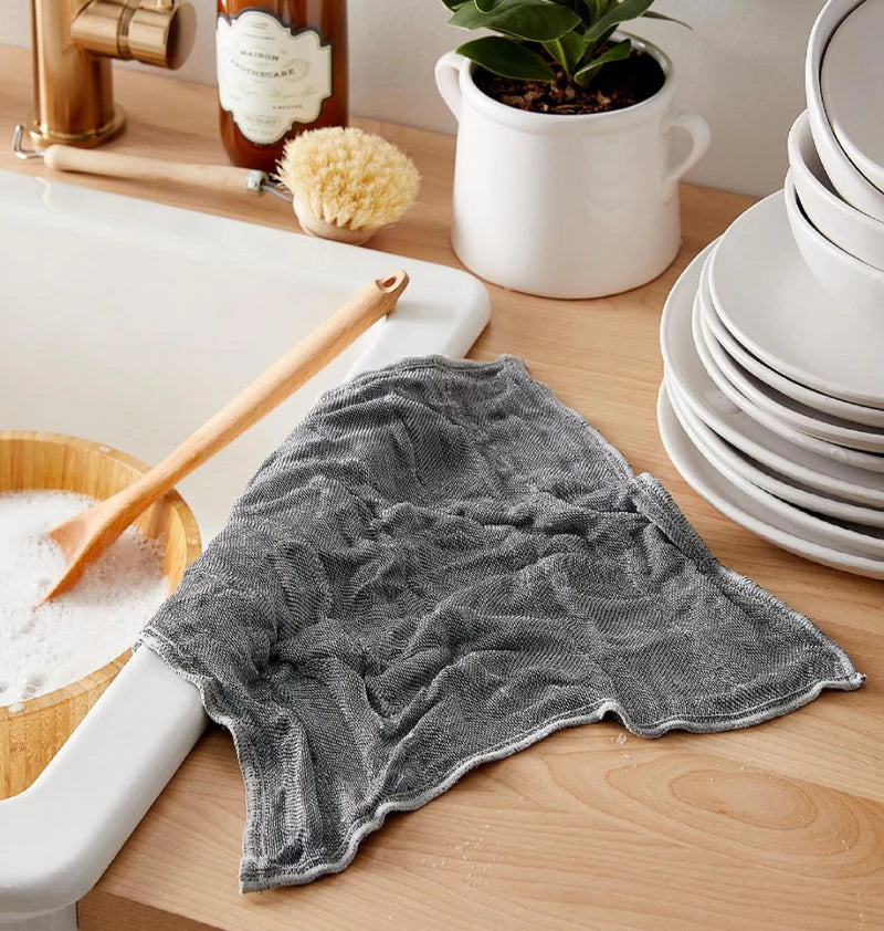 Nawrap Charcoal RIB Dish Clothes | Grey White