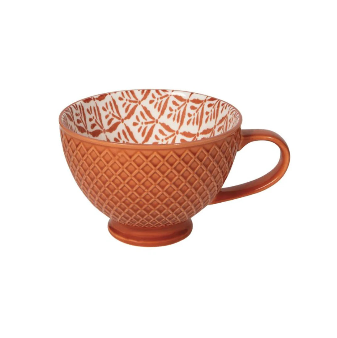 Now Designs Stamped Latte Stoneware Mug |  Copper
