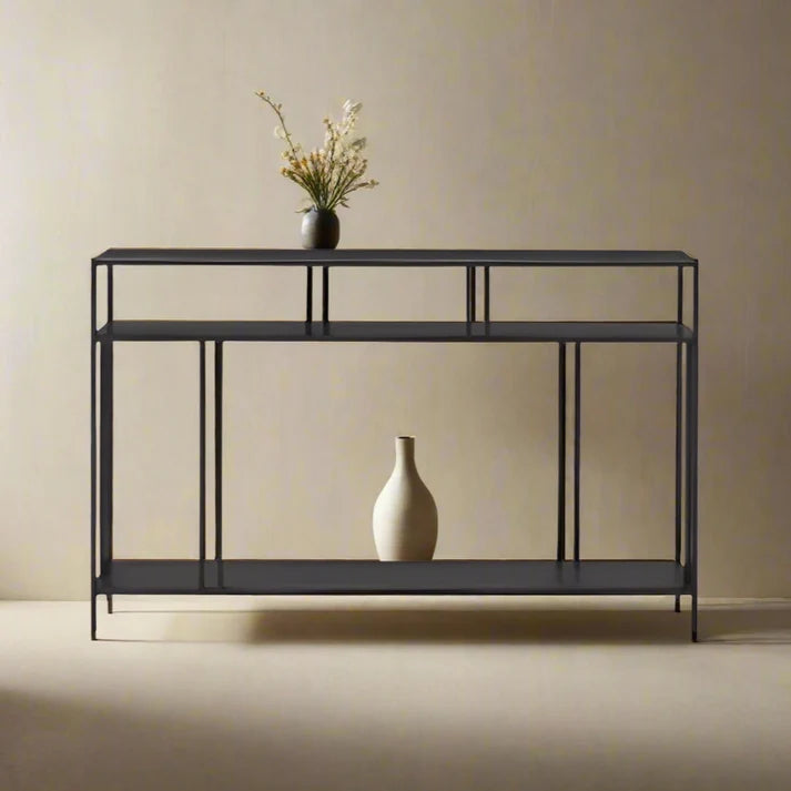 Capulet Lorenzo Metal Console Shelf | Black