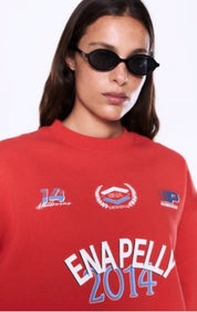 Ena Pelly Mila Oversized Sweatshirt | Vintage Red