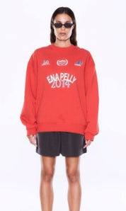 Ena Pelly Mila Oversized Sweatshirt | Vintage Red