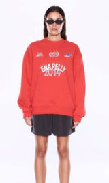Ena Pelly Mila Oversized Sweatshirt | Vintage Red