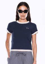 Ena Pelly Lenny Tee | Navy Beige