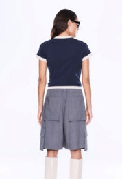 Ena Pelly Lenny Tee | Navy Beige