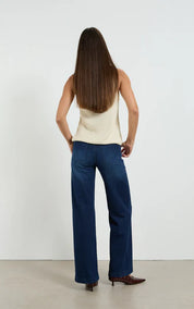 Dricoper Sherry Long Wide Straight Leg Jean | Pacific Blue