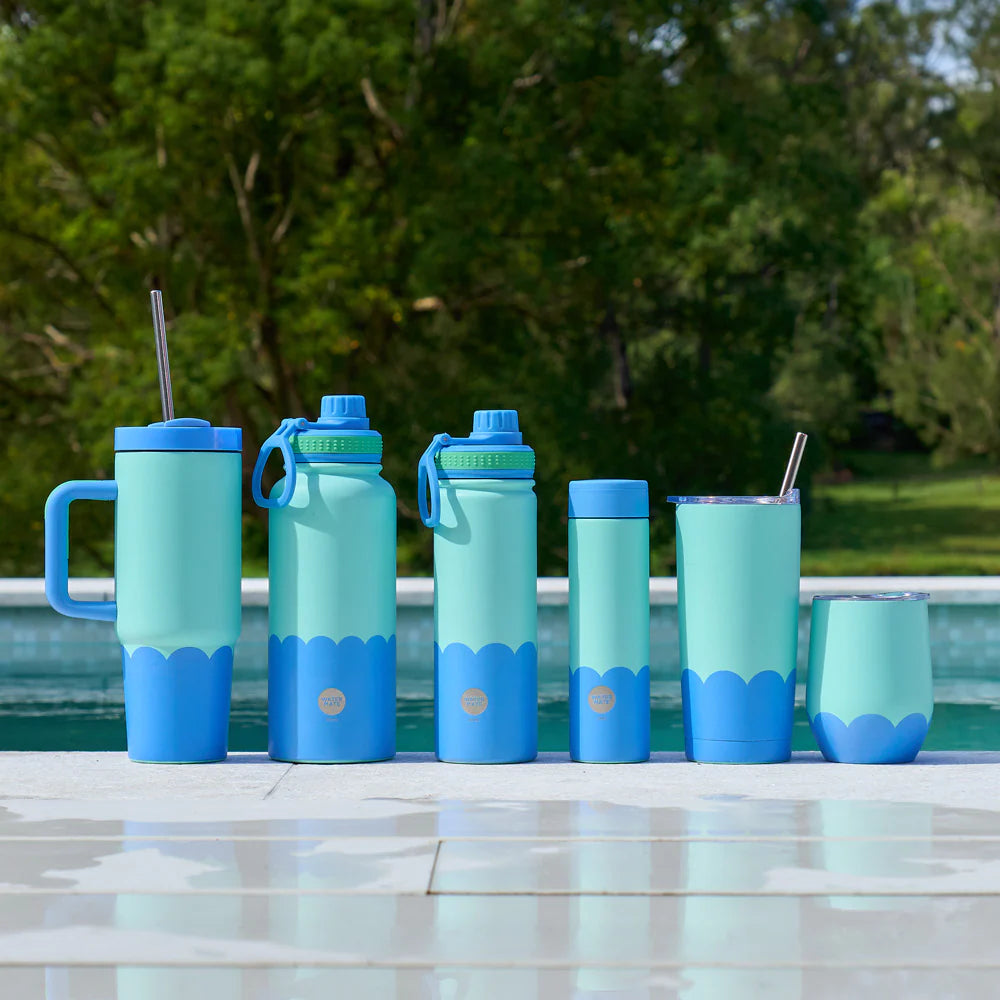 Drink Bottle Wave 1000ml | Aqua Blue